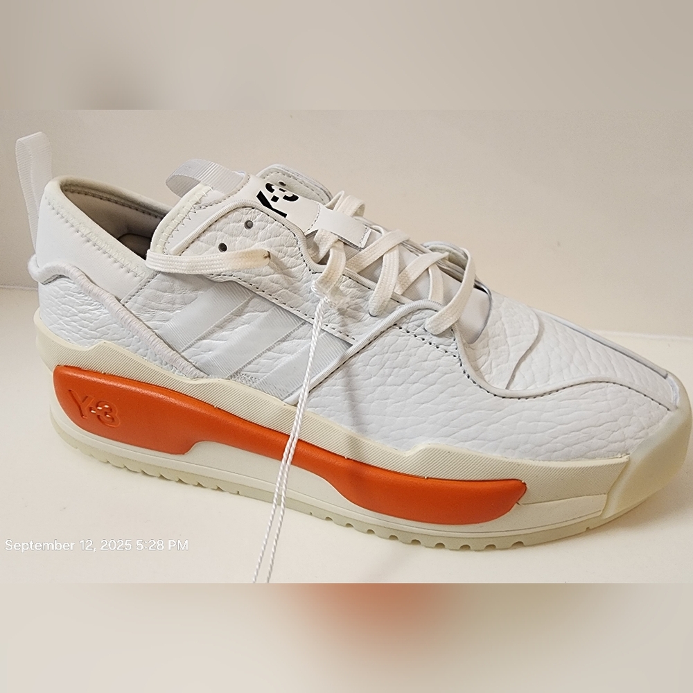 Men's Adidas Y-3 Hokori III White Orange Sneakers Sz 10.5 Shoes Brand New